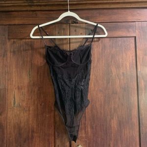 Lace teddy bodysuit top size M